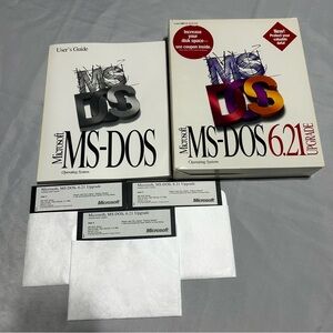 Microsoft MS-DOS 6.21 Upgrade Set Vintage Microsoft operating system upgrade kit
